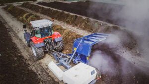 Compost Systems ST300 compost turner working